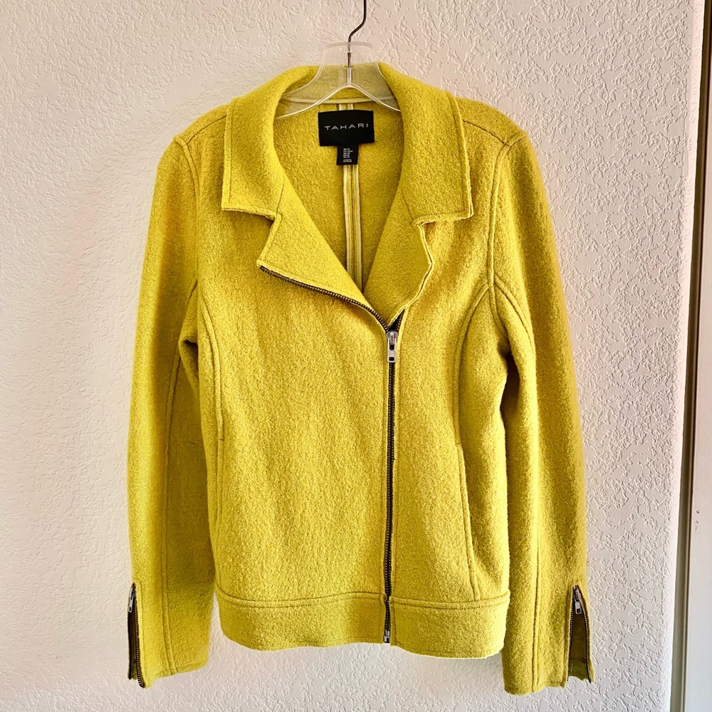 Light green motorcycle jacket